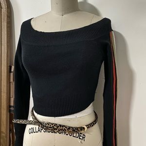 LF Cropped Off the shoulder Sweater